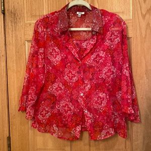 COPY - Beautiful sheer 2-piece set blouse and tank set